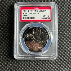 1991 Kenner Starting Lineup Coin KEN GRIFFEY JR. HOF PSA 9 Pop 12